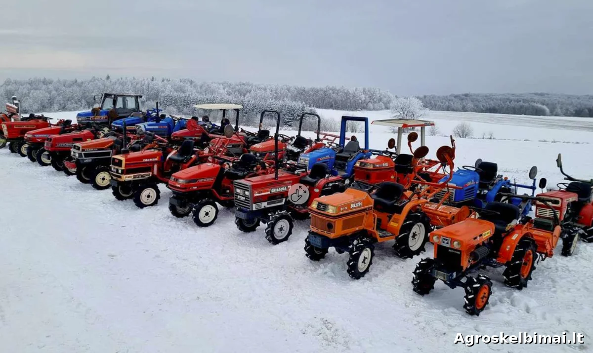 Japoniški mini traktoriukai